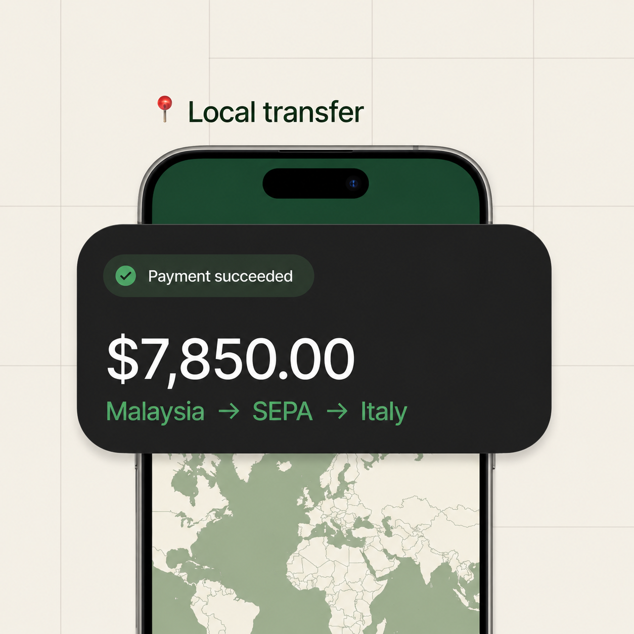 Payments are local for recipients